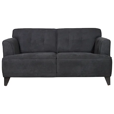 Contemporary Love Seat with Track Arms